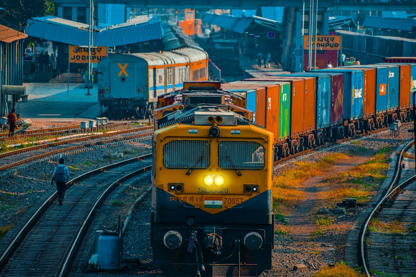 Indian Railways freight train on the Morbi to Siliguri corridor